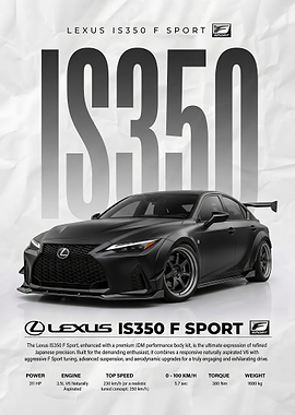 black Lexus IS350 F Sport Car