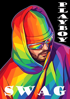 Rainbow Swag Playboy Portrait