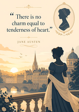 Jane Austen Quote with Silhouette