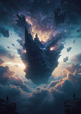 Cosmic Rhino Leviathan in Nebula