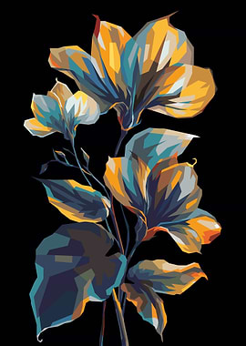 Geometric Floral Illustration