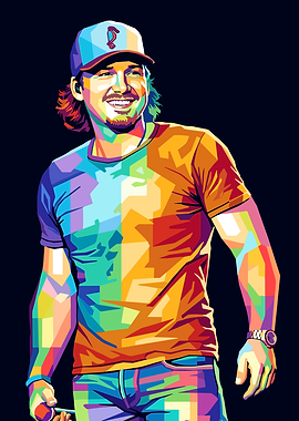 Colorful Portrait of a Morgan Wallen