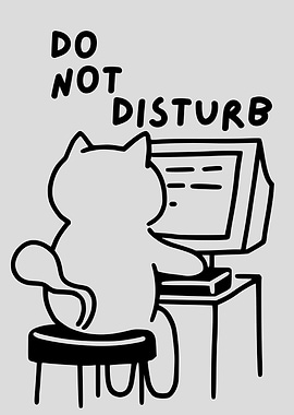 Cat Working on Computer, Work From Home Cat Quote