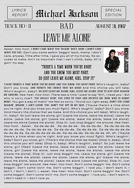 Michael Jackson 'Leave Me Alone'