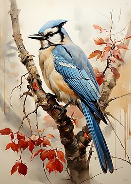 Blue Jay on a Branch