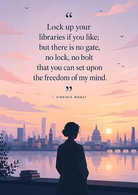 Virginia Woolf quote about freedom of mind