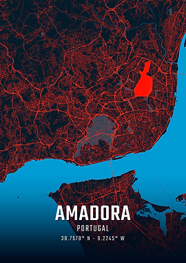 Amadora Portugal City Map