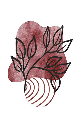 Abstract Botanical Line Art