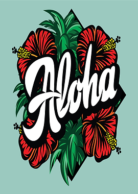 Aloha Hawaiian Floral Design