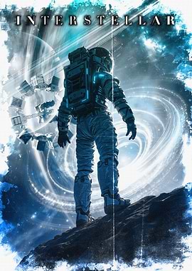 Interstellar Astronaut and Wormhole