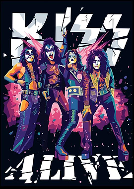 KISS Band Pop Art Poster