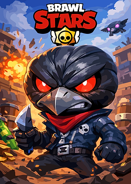 Brawl Stars Crow Character Art