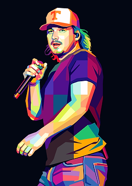 Morgan Wallen Pop Art Portrait