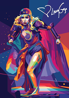 Lady Gaga Pop Art Portrait