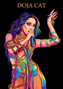 Doja Cat Pop Art Illustration