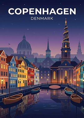 Copenhagen Canal at Dusk