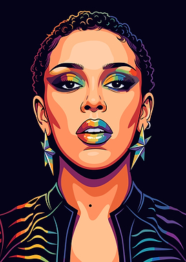 Pop Art Portrait of a Doja Cat