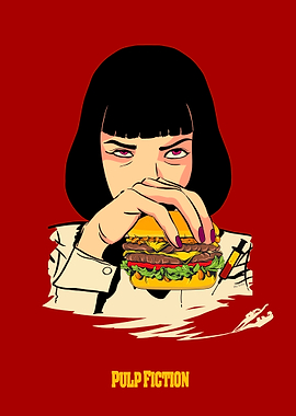 Pulp Fiction Mia Wallace Burger