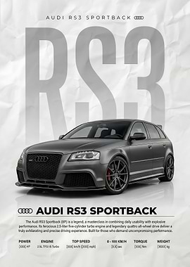 2009 Audi RS3 Sportback Poster