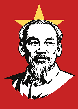 Ho Chi Minh Portrait with Star