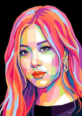 Rose Pop Art Portrait