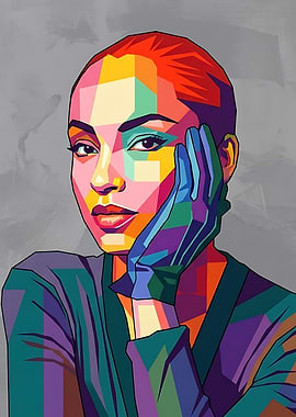 Pop Art Portrait of Sade