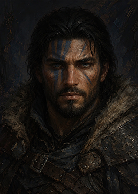 Kliff Warrior with Blue War Paint