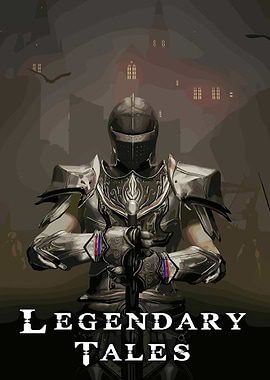 Knight with Sword and Castle Background