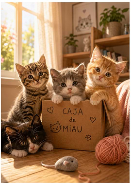 Escena de gatitos