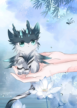 Cute Fantasy Creature in Hands