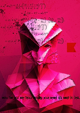 Abstract Geometric Figure with Equations