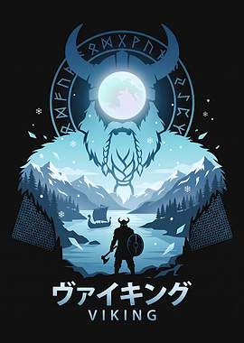 Viking Warrior in Snowy Landscape