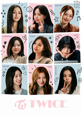 TWICE Members Collage