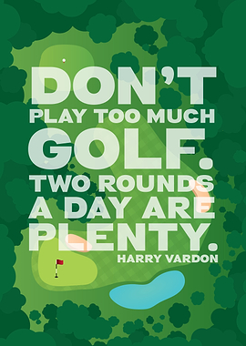 Golf Quote Poster