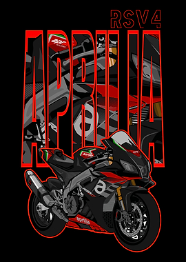 Aprilia RSV4 Motorcycle Graphic