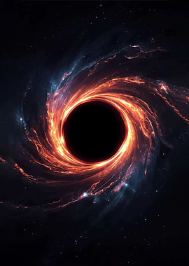 Black Hole Swirling Nebula