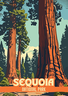 Sequoia National Park Vintage Poster