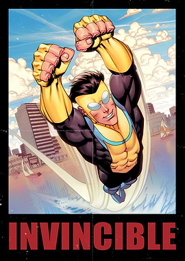 Invincible Flying Over Cityscape