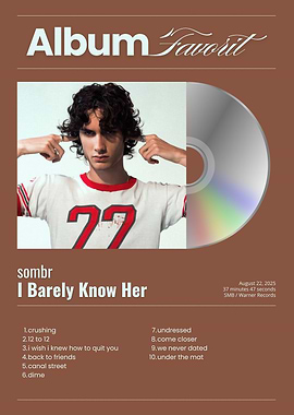 Album Cover with Artist and Tracklist