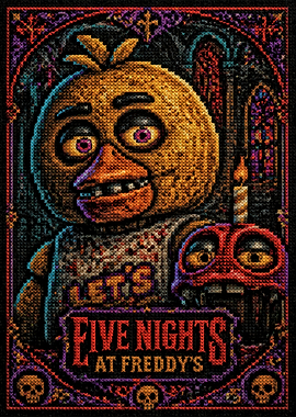 Five Nights at Freddy's Chica Cross Stitch