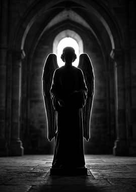 Silhouette Angel in Cathedral