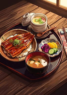 Japanese Eel Rice Meal