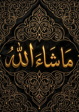Islamic Calligraphy 'Masha'Allah'