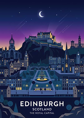 Edinburgh Cityscape at Night