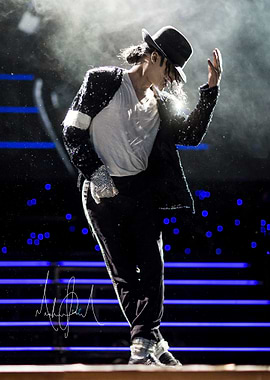 Michael Jackson performing on stage