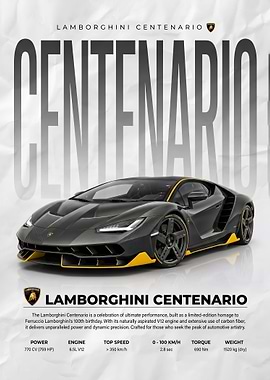 A striking Lamborghini Centenario Sports Car
