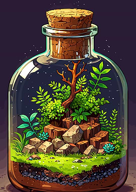 Terrarium in a Bottle