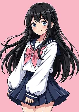 Anime Girl in School Uniform
