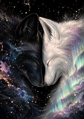 Yin and Yang Wolves in Space