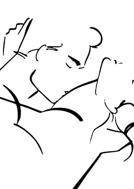 Couple Embracing Sketch
